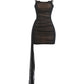 Patchwork Lace Dress Women Low-Neck Folds Tassel Folds Summer New Trend Sexy Midnight Hottie Classic Street Bodycon