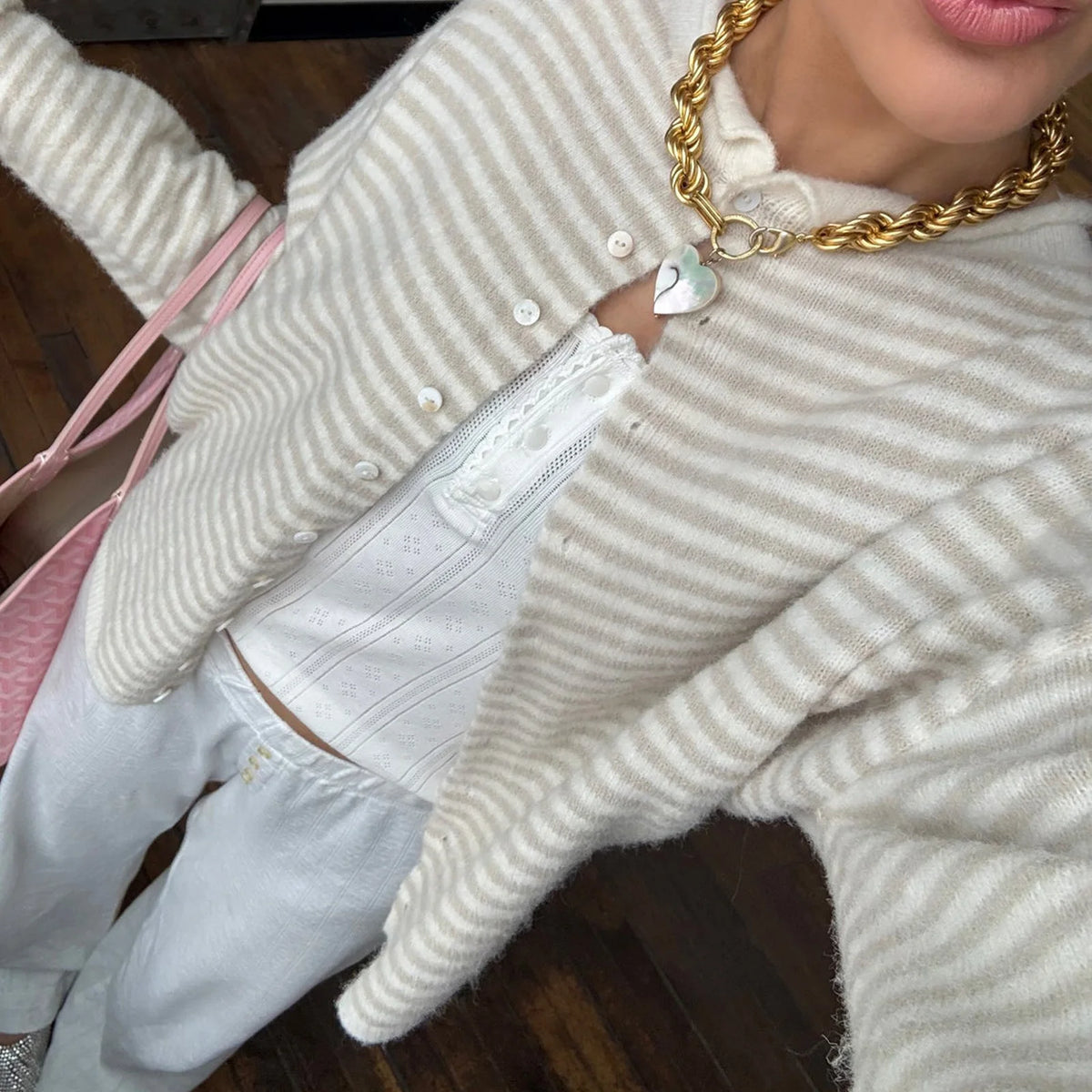 Y2K Crew Neck Open Front Button Down Long Sleeve Knit Sweaters Womens Striped Cardigan Sweater Casual Winter Fall Outerwear