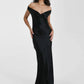 Satin Off-shoulder Backless Sexy Maxi Dress Women Gown Fashion Strapless Sleeveless High Waist Club Party Long Dresses