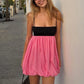 Patchwork Draped Dress Women Low-Neck 2026 Summer New Trend Sweet Party High Street Sexy Midnight Chic Mini Bodycon