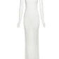 Wedding Side Slit Maxi Dress Women Y2K Strapless Sleeveless Jacquard Skinny Dinner Banquet Party Vacation Vestidos