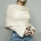 Knitted Shrug Cross Backless Sweater Casual Long Sleeve Off The Shoulder Top for Woman Clothing