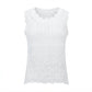 Women Hollow Out Knit Tank Top Sleeveless Scallop Trim Crochet Blouse Casual Summer Beach Aesthetic Streetwear Daily Top