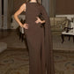 One Shoulder Draped Cape Maxi Dress Pink Elegant Luxury Evening Party Dresses for Woman Birthday