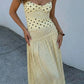 Polka Dot Halter Sexy Maxi Dress Women Gown Elegant Off-shoulder Sleeveless Backless Bodycon Club Party Long Dresses