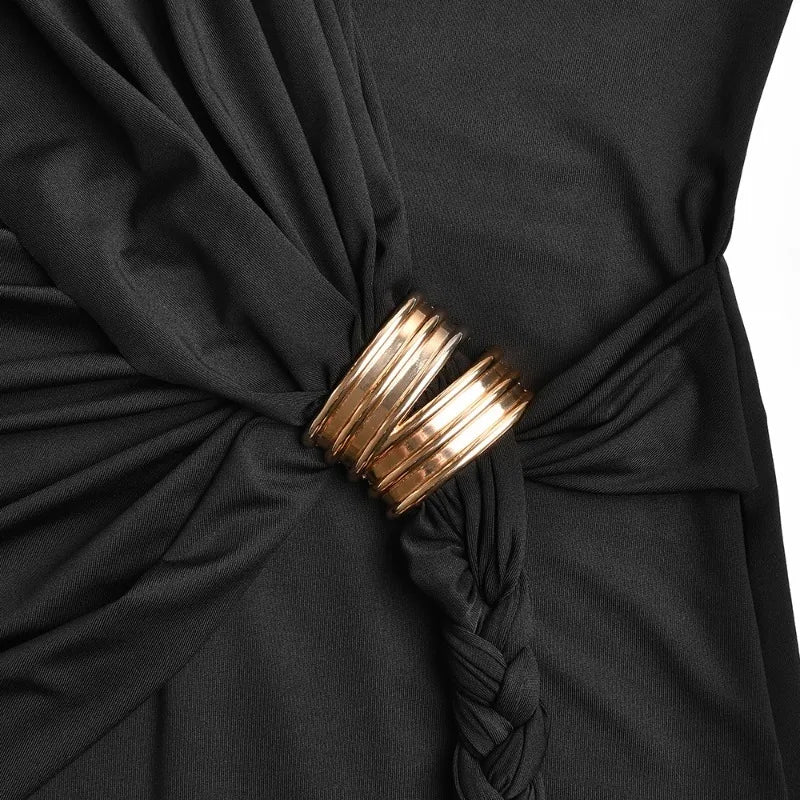Deep V Neck Sleeveless Maxi Dress Woman Clothing Elegant Evening Dresses Wedding Party