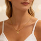 A-Z Initial Necklace 18K Gold Plated Necklace Cute Letter Stainless Steel Necklace for Women