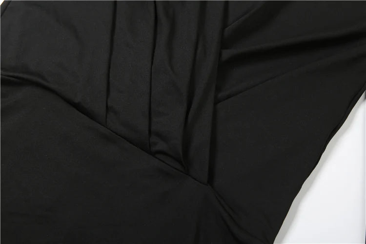 Elegant Deep V-Neck Dress Women Autumn Basic Full Sleeve Stretch Midnight Street Clubwear Party Activity Mini Bodycon