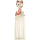 Sexy Shirring Backless Dress Women  Fashion Colorful Floral Print Hollow Patchwork Sleeveless Elegant Party Bodycon