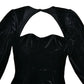Velvet Short Party Dresses for Women Clothing Sexy Elegant Square Neck Long Sleeve Backless Dress Winter