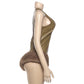 Faux Fur Trim PU Leather Shorts Jumpsuit Deep V Neck Sleeveless Backless Romper Sexy Onesie Woman Club Outfit