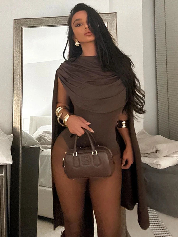 Tassel Swing Collar Bodysuit Women Chic Elegant Hipster Summer Fashion Sleeveless Wild Basic Midnight Stretch Tops