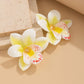 Y2K Boho Colorful Large Petal Flower Stud Earrings for Women New Trend Kpop Geometric Piercing Earrings Party Jewelry