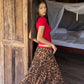 Patchwork Leopard Print Skirt Women Elastic Waist Classic Street Chic Summer Fashion Vacation Daily Leisure Clubwear