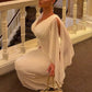 Women Deep V Neck Flutter Sleeve Maxi Dress Cape Sleeve Mermaid Evening Elegant Wedding Guest Long Party Dress Vestidos