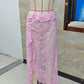Women Asymmetrical Lace Flowy Skirt Vintage Long Skirts High Waist Ruffle Midi Aesthetic Ladies See Through Beach Skirts