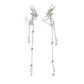 1Pair Elegant Elf Butterfly Long Tassel Clip Earrings for Women Wed Bridal Retro Kpop No Piercing Earbone Ear Cuff Jewelry Gift
