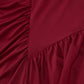 Sleeveless Ruched Split Maxi Dress Black Burgundy Elegant Evening Dresses Woman Sexy Club Outfit for Womens