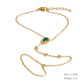 Trendy Stainless Steel Zircon Beads Back of Hand Chain Finger Bracelet Fashion Chic Sexy Jewelry Waterproof Wholesale Gift