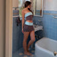 Polka Dot Tube Top and Mini Skirt Two Piece Set Woman Summer Outfits Y2k Clothes Matching Sets