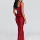 Backless Ruched Sexy Maxi Dress Women Gown Elegant Square Collar Sleeveless High Waist Bodycon Club Party Long Dresses