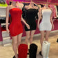 Sexy Hottie Dress Women Fashion Classic Chic Sleeveless Stretch Skinny Wild Party Club Street Peach Hip Mini Bodycon