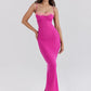 Lace Spaghetti Strap Bodycon Maxi Dress Women Gown Patchwork Fashion Sleeveless Backless Sexy Club Party Dress Elegant