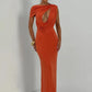 Cut Out One Shoulder Sexy Maxi Dress Women Elegant Draped Bodycon Evening Gown Club Party Long Formal Cocktail Dress