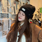 Y2K Sweet Star Sequin Warm Solid Knit Beanie For Women