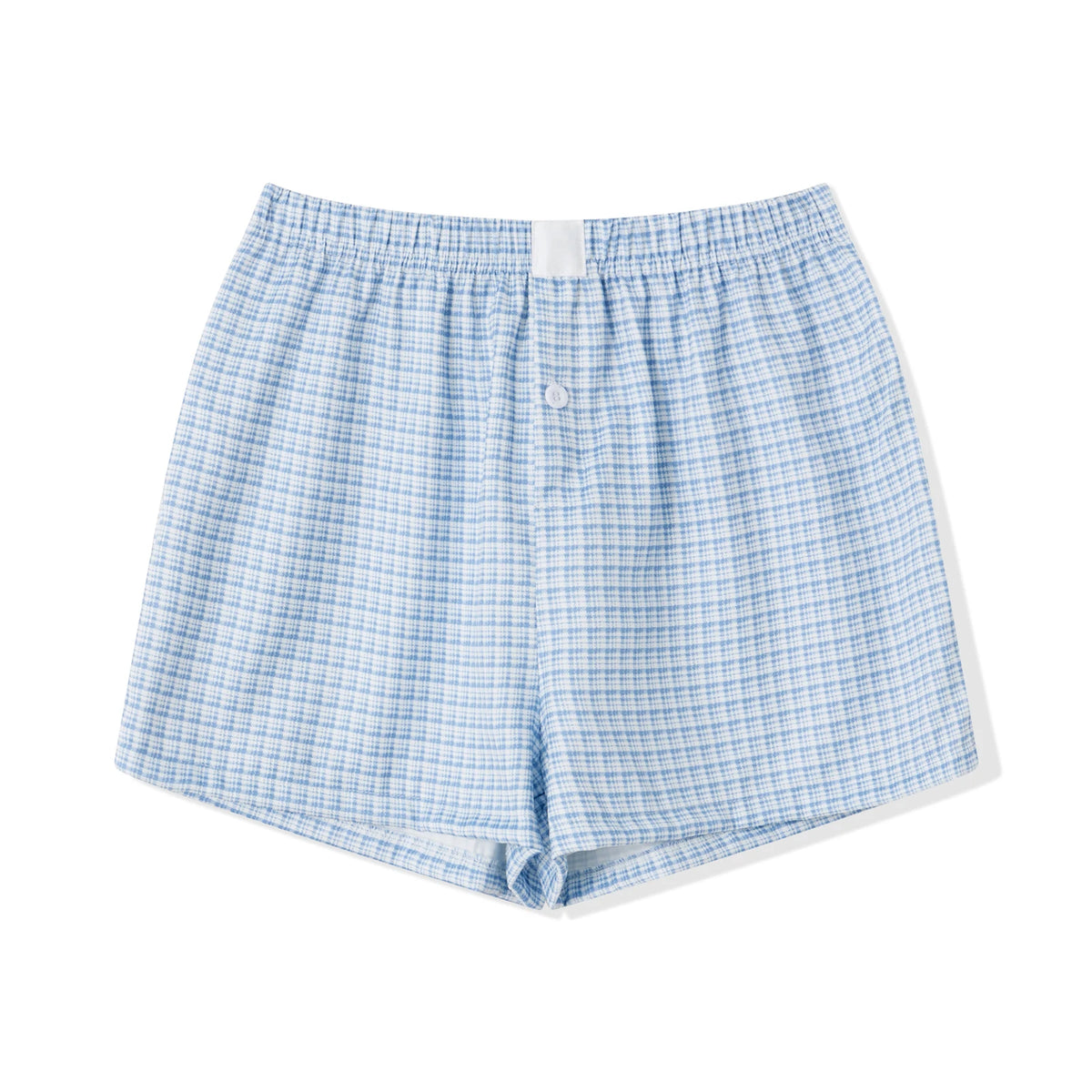Women Y2k Gingham Boxer Shorts Stripes Button Elastic Waist Boxers Cute Mini Bloomers Plaid Loose Fit Boy Shorts