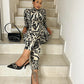 Fitness Jumpsuit Women Sexy Zip Leopard Print Full Sleeve Streetwear Activity Workout Casual Tight Stretch Overalls