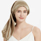 100% Mulberry Silk Bonnet Sleep Hair Cap Long Bonnets with Elastic Tie Band Adjustable Straps for Long Curly Dreadlock Braid