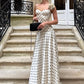 Elegant Polka Dot Print 2 Piece Set Woman 3d Flower Decoration Low-Neck Backless Camisole+Long Skirts Ruched Chic Outfits