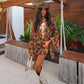 Leopard Print Mesh Sheer Beach Dress Sexy Outfits for Woman Cowl Neck Long Sleeve Mini Dresses