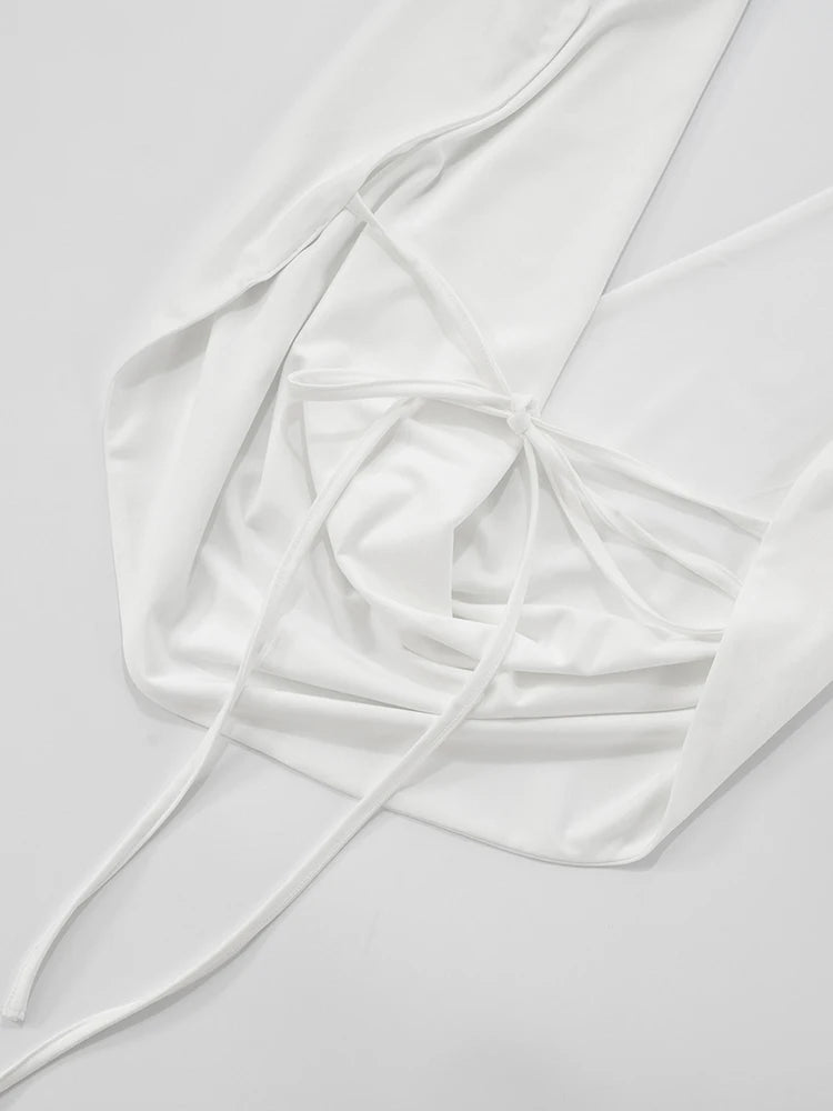 Sexy Fashion 2 Piece Set Women Halter Swing Collar Backless Crop Tops+Skinny Peach Hip Shorts Evening Hipster Outfits