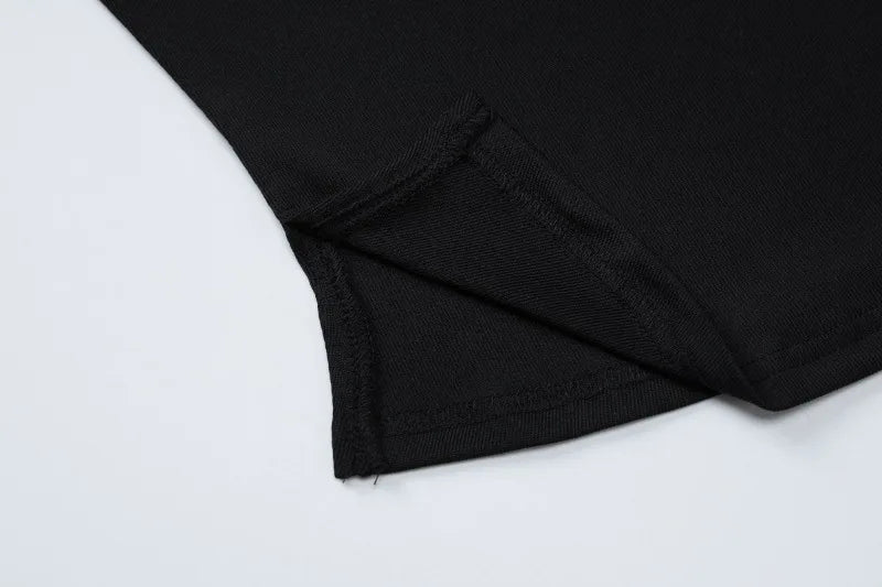 One Shoulder Long Sleeve Top Sexy Black T Shirts Trending 2025 Fall Clothes for Woman