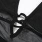 Sexy See Through Bodysuit Women Hollow v-Neck Patchwork Button Halter Backless  Midnight Stretch Summer Body Topss