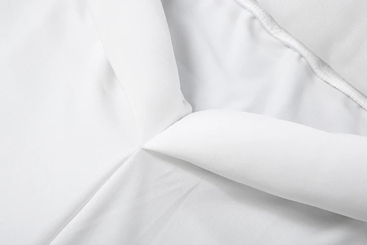 Fashion Sexy 2-Piece Set Women Halter Low-Neck Backless Vest+Fluffy Elastic v-Waistb Split Shorts Skirts Midnight Suits