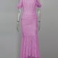 Off-shoulder Backless Sexy Evening Dress For Women Purple Sleeveless Strapless Ruched Bodycon Club Party Dress