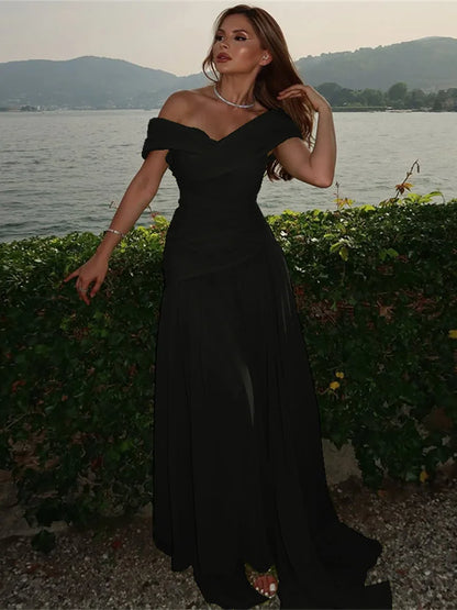 Shirring Dress Women Cross Slash Neck Elegant Patchwork Mesh Folds Stretchy Birthday Prom Evening Party Slim Vestidos