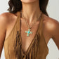 Vintage Large Jesus Cross Pendant Choker Necklace for Women New Trend Punk Metal Chunky Chain Neck Jewelry Accessories
