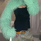 Fashion Furs Crop Tops Women Sexy Hottie O-Neck Full Sleeve Elegant Street Party Clubwear Autumn Simple Chic Outfits