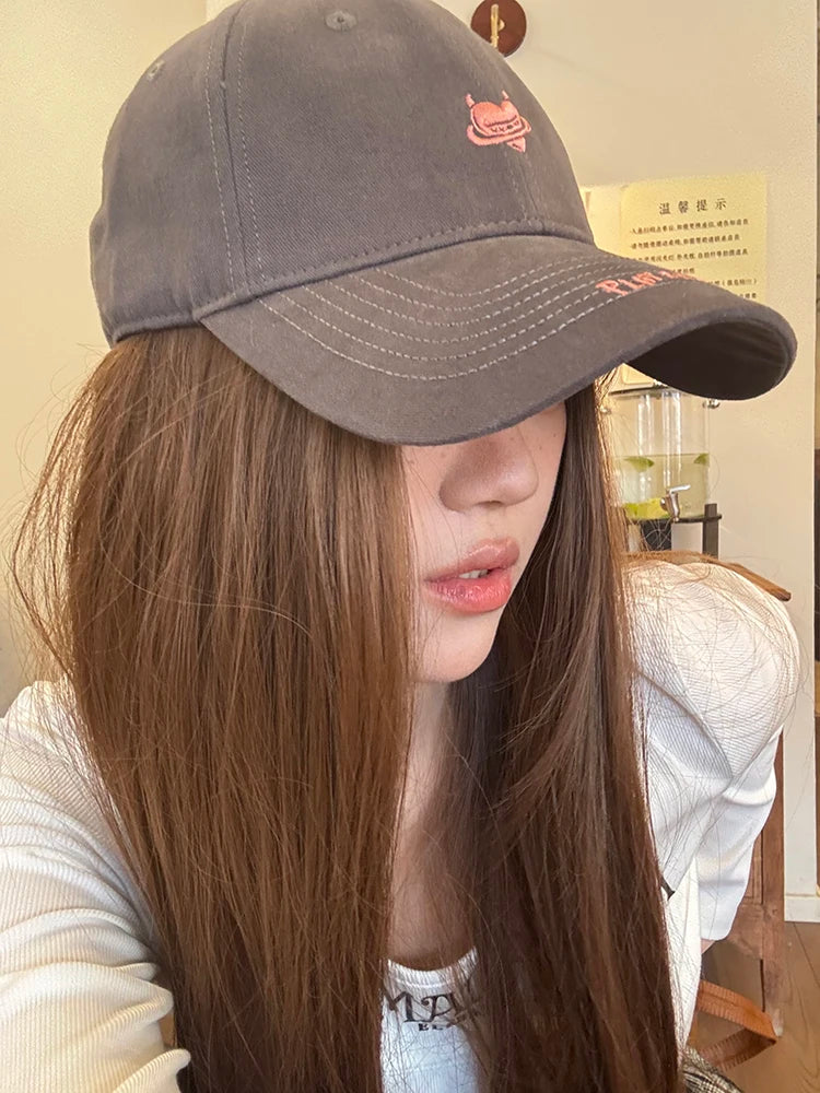 Streetwear Casual Baseball Cap with Unique Graphic Print and Lettering
