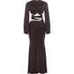 Fashion 2 Piece Set Women Sexy Cross Bandages Metal Ring Patchwork Puff Sleeve T-Shirt+Ruched Skirts Trend Party Suit