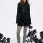 2025 Winter New Arrivals Y2K Solid High Neck Pearl Fit Long Sleeve Tshirt For Women