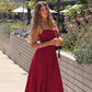 Spaghetti Strap A-line Midi Dress with Draped Neckline Elegant Brown Dresses for Woman 2026