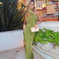 Halter Backless Maxi Dresses for Women Sexy Elegant Green Party Evening Dress Spring Summer