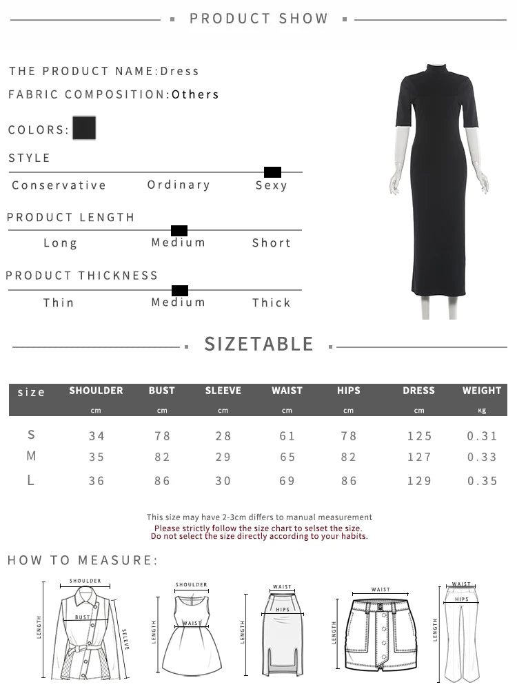 Sexy Backless Long Dress Woman Summer Trend Turtleneck Short Sleeve High Waist Skinny Stretch Prom Elegant Vestidos