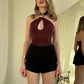 Halter Hollow Out Sexy Crop Tops Pullovers Women Vest Summer New Ring Metal Off-shoulder Tank Tops Female Skinny Top