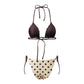 Women Reversible Two Piece Swimsuit Halter String Triangle Bikini Sets Tie Side Cheeky Thong Brazilian Bathing Suit